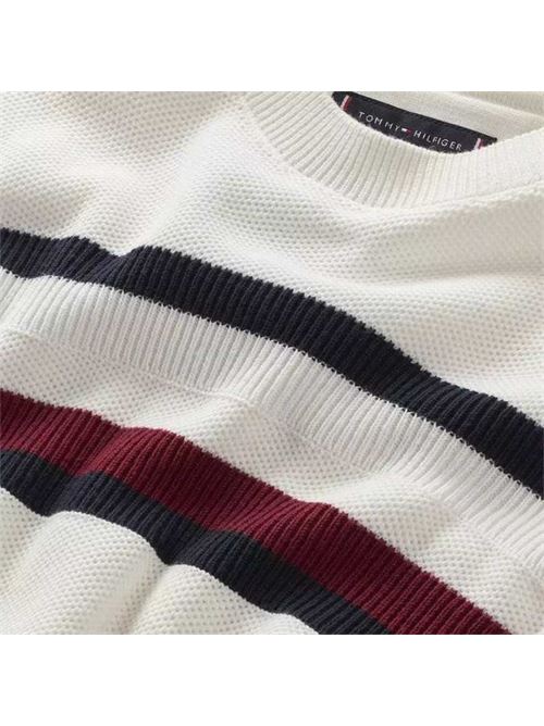 GLOBAL STRIPE STRUCTURE SWEATE TOMMY HILFIGER | KB0KB08306T/YBH